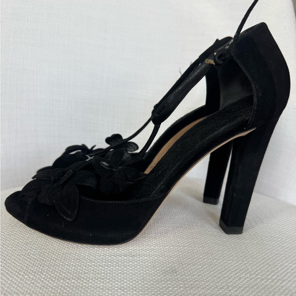 Authentic RARE  Gucci shoes, black suede flower detail 39 - Picture 3 of 16